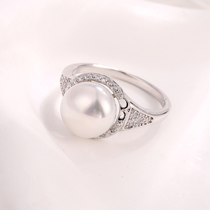 KAMMY-Bague minimaliste en forme de boule en argent sterling 9.5 avec zircon, bijou de 925 à 10mm - Product Image 2