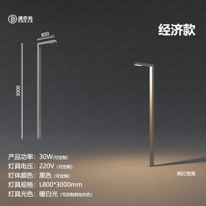 Lampadaire moderne minimaliste à haut mât, lampe de jardin extérieure étanche pour parc, villa, communauté, aménagement paysager, super lumineux - Product Image 6