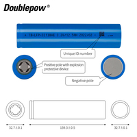 Doublepow Nouvelle Cellule de Batterie LiFePO4 LFP 3.2V 15Ah 12.5Ah 20Ah pour Stockage d'Énergie et Électronique Grand Public