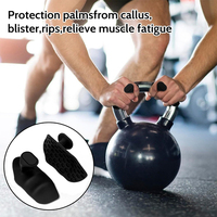 Nueva versión Bar Pad Pull up Grippers Resistente al sudor Fingerless Workout Gym Guantes Goma Gym Grips