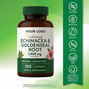 แคปซูลสมุนไพร Echinacea และ Goldenseal 1400มก. สารต้านอนุมูลอิสระสำหรับผู้ใหญ่ - Product Image 4