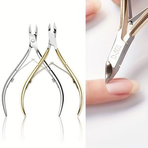 Vente directe d'usine, outils de manucure très demandés, coupe-cuticules en acier inoxydable D501, argenté, pour soins professionnels des ongles - Product Image 1