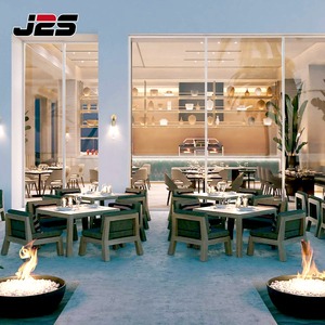 Muebles <span class=keywords><strong>de</strong></span> Exterior Comerciales J2S, Silla <span class=keywords><strong>de</strong></span> Cuerda con Mesa <span class=keywords><strong>de</strong></span> Aspecto <span class=keywords><strong>de</strong></span> Madera <span class=keywords><strong>y</strong></span> Base <span class=keywords><strong>de</strong></span> Metal <span class=keywords><strong>para</strong></span> Hotel, Piscina <span class=keywords><strong>y</strong></span> <span class=keywords><strong>Terraza</strong></span> <span class=keywords><strong>de</strong></span> Cafetería - Product Image 2