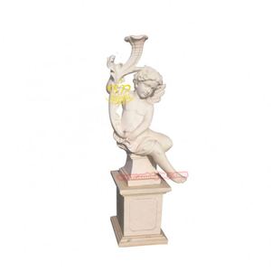 Statue de <span class=keywords><strong>petit</strong></span> ange en marbre de style moderne, décoration extérieure de paysage de rue d'hôtel et de villa, sculpture d'art en pierre d'un an - Product Image 3
