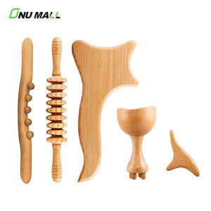 Juego de 2 Herramientas de Maderoterapia Portátiles, Color Azul-Rosa, Bastones de Masaje para Cuello, Empaquetados en Bolsa con Dos Piezas - Product Image 5