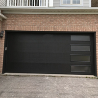 Porte de garage en acier galvanisé à âme en mousse, design moderne personnalisé, avec fenêtre grillagée, surface finie, services OEM/ODM pour villa