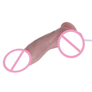 SXXY Ultra Soft Skin Texture Dual Layer Squirting <b>Dildo</b> Unisex G Spot Anal Vaginal Massager Realistic Penis Sex Toys Wholesale - Product Image 5
