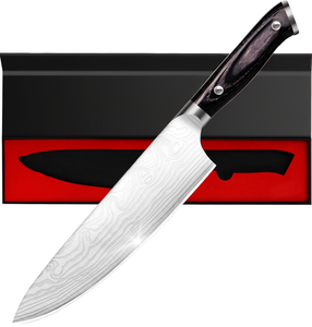 Juego de Cuchillos de Cocina Profesionales de Acero Damasco Japonés Hechos a Mano, Mango de Micarta, 13 Pulgadas, Garantía de 3 Años - Product Image 1