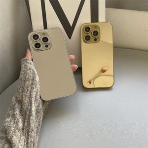 Funda de Teléfono de Lujo con Acabado Brillante en Dorado y Plateado, Tipo Espejo, para iPhone X, Xr, Xs, 11, 12, 13, 14, 15, 16 Pro Max, Dorada - Product Image 4