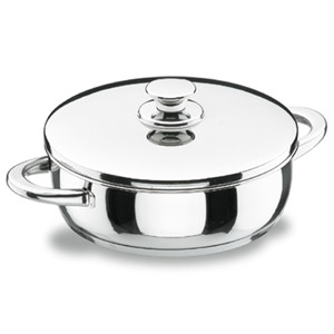 Casserole en acier inoxydable Vitrocor durable avec couvercle, 3 Qt, résistante au four, sans revêtement - Product Image 1