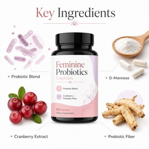 Probiotiques pour la santé des femmes Gynable, capsules, complément alimentaire efficace pour la digestion, amélioration de la beauté, certifié GMP/HACCP, 60 unités - Product Image 3