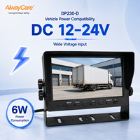 Moniteur de recul Alwaycare 7 pouces TFT LCD avec caméra, affichage automatique de la marche arrière pour camion, bus, fourgonnette, camping-car, résistant aux chocs