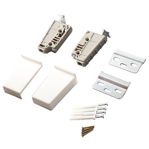 Supports de suspension pour armoire en plastique ABS, fixation murale dissimulée avec couvercle pour accessoires de quincaillerie d'armoire - Product Image 2