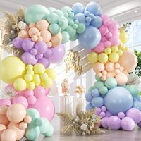 Kit d'arche de ballons de 174 pièces, macaron, couleurs assorties, printemps, pour la décoration de fête de naissance, de mariage, d'anniversaire, guirlande de ballons