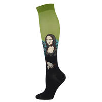 Chaussettes de compression professionnelles en coton respirant tricoté, avec logo original sur le bord et le bas, style décontracté printemps
