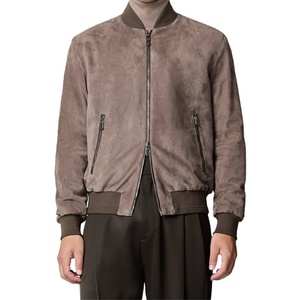 Chaquetas Bomber Varsity de Gamuza Sintética, Antimanchas, con Cierre, Casuales, Resistentes al Viento, de Alta Calidad, Nuevo Diseño Personalizado para Hombre - Product Image 1