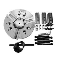 Mandrin hydraulique à 3 mors en acier de haute précision, à trou traversant, solide, 6, 8, 10 pouces, pour tour CNC, outil standard Taïwanais