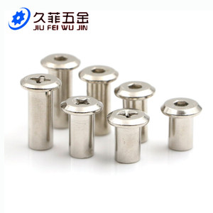 Tornillo para Muebles Jiu Fei Wu Jin M6 M8, Tuerca de Sujeción Hexagonal de Cabeza Plana, Niquelado, Acero al Carbono Grado 4.8, para Madera - Product Image 3