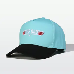 Topi bisbol katun 5 Panel, topi olahraga bisbol bordir 5 Panel bahan katun 5 Panel