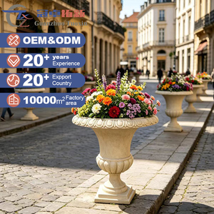 Pots de fleurs en pierre personnalisés OEM pour jardins botaniques et projets d'ingénierie municipale à grande échelle - Product Image 1