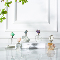 Mini bouteilles d'huile de parfum en verre cristal clair arabe moderne décor à la maison stock avec agate autre artisanat en cristal