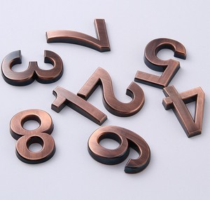 Numéro de porte 3D auto-adhésif personnalisé 0-9 Plaque de numéro de <span class=keywords><strong>maison</strong></span> Plaque de porte Numéro de porte de l'hôtel Boîte aux lettres Adresse Chiffres <span class=keywords><strong>Autocollant</strong></span> Signalétique - Product Image 1