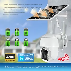 Ubox năng lượng mặt trời 360 độ không dây 4G máy ảnh <span class=keywords><strong>Pan</strong></span>-<span class=keywords><strong>Tilt</strong></span> tầm nhìn ban đêm từ xa lĩnh vực giám sát cắm điện thoại di động wifi mạng - Product Image 4