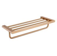 Ensemble de décoration murale de salle de bain en acier inoxydable écologique, design traditionnel, luxe, or rose, pour hôtel et usage domestique