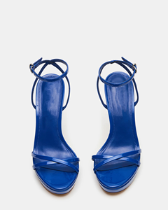 <span class=keywords><strong>Sandali</strong></span> con plateau in pelle verniciata blu royal da donna, con tacco a spillo e cinturino alla caviglia, perfetti per feste ed eventi eleganti. - Product Image 6