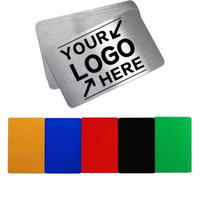 Cartes de visite professionnelles en acier inoxydable 304 brossé avec logo gravé et impression personnalisée à faible MOQ - Cartes d'identité de PDG haut de gamme