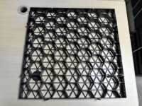 Dalles de gazon emboîtables professionnelles pour allées de jardin et usage scolaire, grille en HDPE avec surface alvéolée, 24 po x 1 po