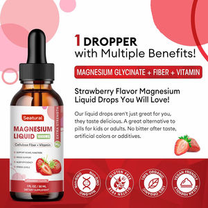 Private Label Natural Magnesium Glycinate Supplement <strong>Liquid</strong> Drops with Fiber, <strong>Bromelain</strong>, Vitamin B,C,D - Product Image 6