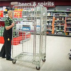 4 جوانب شبكة سلكية لوجستية قابلة للطي نقل معدن صلب إطار قفص أمان متداخل - Product Image 5