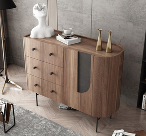 Moderno armadio di stoccaggio della credenza in legno Display <span class=keywords><strong>da</strong></span> cucina ingresso cassettiera in noce sala <span class=keywords><strong>da</strong></span> pranzo credenza - Product Image 4