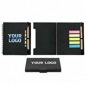 Wholesale Custom Logo <b>Notepad</b> Combination Note Pad for Corporate Business Promotional Gift Kraft Paper Coil Notebook with <b>Pen</b> - Product Image 1