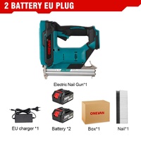 ONEVAN 1022J 2 Vitesses Cloueur Agrafeuse Électrique Sans Fil Sans Balais pour Meubles Outils de Menuiserie Compatible Batterie Makita DIY