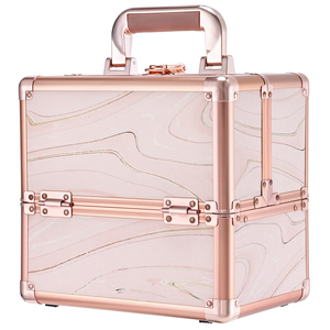 Professional Make up Train Carrying <b>Case</b> with 4 Trays Travel Cosmetic Box Organizer Nail <b>Makeup</b> Artist Beauty Suitcase - Product Image 1
