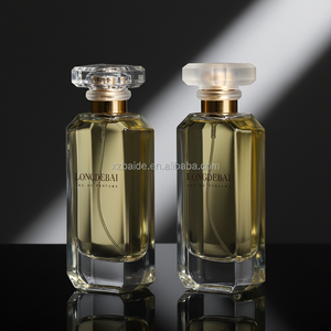 Botella de Perfume de Vidrio Transparente Rectangular de 30ml 50ml 100ml al por Mayor - Product Image 3