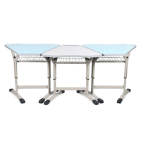 Table de formation collaborative réglable en hauteur, mobilier scolaire en plastique, bureau d'étudiant, chaise