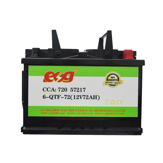 Esg Factory Price 12V 72Ah Lead-Acid Rechargeable Sealed Importer Exide Lead Acid Car Battery