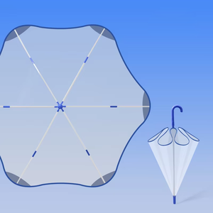 Parapluie semi-automatique pour enfants en pongee, fournisseur, design de dessin animé personnalisé, dos arrondi sécurisé, rentrée scolaire, 90 cm de diamètre, promotionnel - Product Image 5
