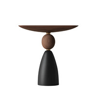 Console d'entrée semi-circulaire minimaliste de style italien en bois massif haut de gamme, meuble de salon, rangement artistique pour salle à manger