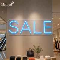 En solde : Enseigne néon LED alimentée par USB 5V, compatible avec boîtier de batterie, décoration murale pour vitrine de magasin et promotion commerciale
