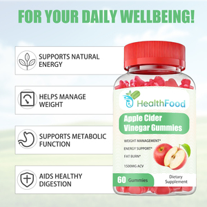 Wholesale Apple Cider Vinegar Gummies with Apple Cider Vinegar Helps Manage Weight Supports Natural Energy Health Gummies - Product Image 3