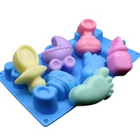 Moule à gâteau en silicone antiadhésif sans BPA, série bébé, 6 cavités, fabriqué par MUYULINS, certifié LFGB Platinum