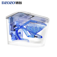 S008 WC intelligent à chasse d'eau instantanée, type OEM/ODM, avec siphon en S allongé, siège chauffant et télécommande