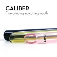 Paille en verre borosilicate réutilisable droite avec pointe biseautée inclinée, paille à boire colorée pour Bubble Tea Boba 20 cm