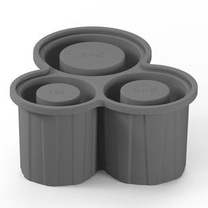 Công Suất Lớn <span class=keywords><strong>Ice</strong></span> Khay Tủ Đông Silicone <span class=keywords><strong>Ice</strong></span> <span class=keywords><strong>Cube</strong></span> Khay 3 Rỗng Xi Lanh <span class=keywords><strong>Ice</strong></span> <span class=keywords><strong>Cube</strong></span> Khuôn Cho Cốc Hút Chân Không - Product Image 1