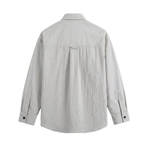 Herenshirt, tactisch, functioneel, lange mouwen, knoopsluiting, effen, casual, grote maten, oversized, relaxed fit, 6XL 7XL, lente, 100% katoen - Product Image 2