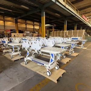 Tatsuichi Emergency <b>Trolley</b> Flatbed With Adjustable Height And Guardrails For Hospital Use - Product Image 4